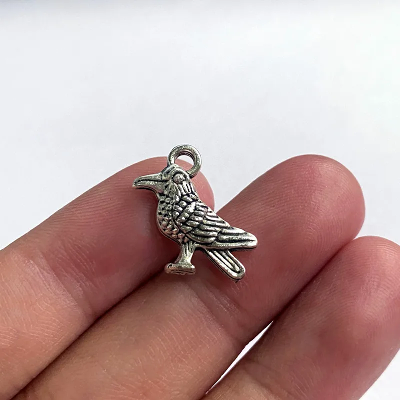 

Подвески в виде ворон, тибетский серебристый цвет, кулон разных тонов, 30 шт.