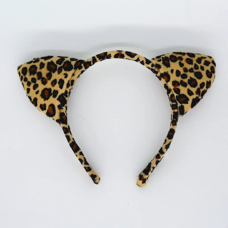 Set Orecchie E Coda Leopardato Con Papillon - Costume Gatto Per Adulti, Taglia Unica, Lavabile