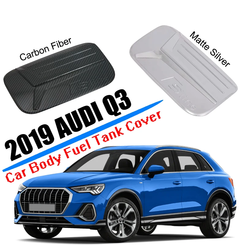 

Car Styling Fit for 2019 2020 Audi Q3 Sedan Body Fuel Tank Gas Cap Cover Trim Cover ABS Plastic Carbon Fiber Car Accessories