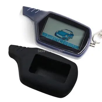 

10PCS/lot Twage B6 Lcd Remote Control Key Keychain + Silicone Case for 10 PCS/lot Vehicle Security Starline B6 Two Way Car Alarm