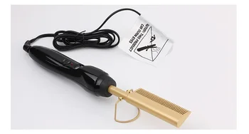 

Dual Voltage 110v to 220v Use Hair Straightener Heating Comb Pure Copper Comb Tatanium Coating Temperature Changeable
