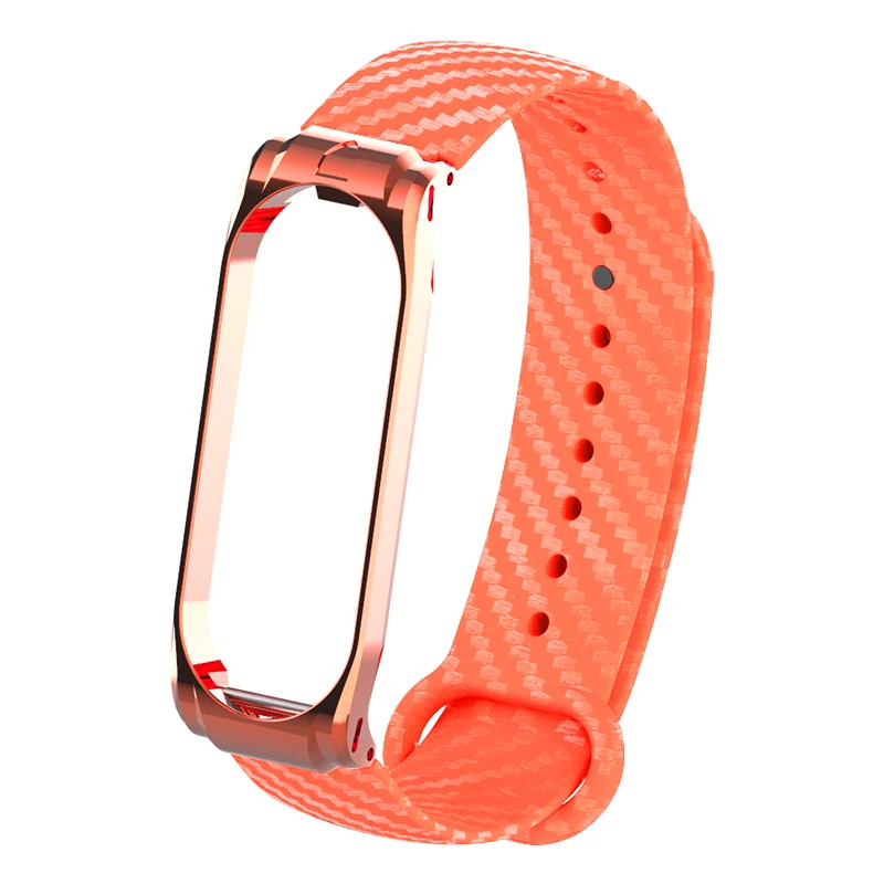 Orange Red Hangrui mi Band 4 металлический браслет из нержавеющей стали ремешок для Xiaomi mi Band 4 mi band 3 замена браслета БЫСТРОРАЗЪЕМНАЯ пряжка - Цвет: Orange Red