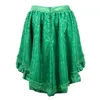 Women Gothic Floral Lace Ruffled Skirt Asymmetrical High Low Skirt Steampunk Pirate Skirts Halloween Costumes Plus Size 4