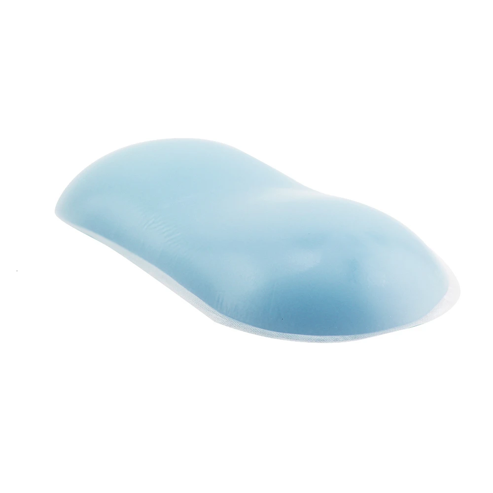 CHYI просвечивающий чехол из мягкого гелевая Подушка под запястье руки подушку кристально чистый Мышь Pad Поддержка эргономичный 3D мини наручные Pad для настольного компьютера - Цвет: Синий