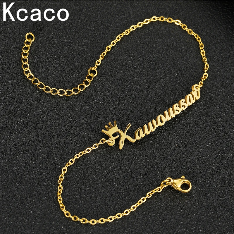 crossbow arrow golden aluminum arrows 6 2 innch steel pointed archery arrow traditional arrow 12 24pcs for adult Custom Stainless Steel Name Bracelet for Women Men Personalized Initials Letter with Crown Charms Kids Adult Nameplate Bracelets