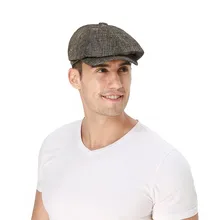 Мужские и женские Берет, мягкие однотонные шапки, Повседневные Дышащие шляпы от солнца, регулируемый весенний внтэйдж плоский остроконечный газетный берет, шапки# YL10
