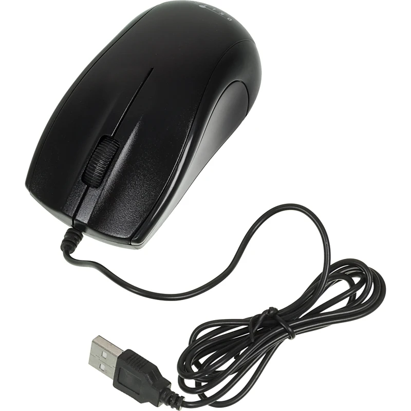 Мышь OKLICK 185M, проводная, USB, черный