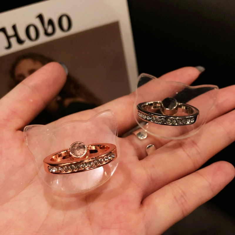 Прозрачный мобильный телефон держатель кольцо универсальный Кот Медведь звезда