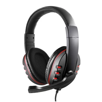 

ABKT-3.5mm Wired Headphone With Mic Gaming Headset Earphone Low Bass Stereo For Ps4 Xbox One Pc