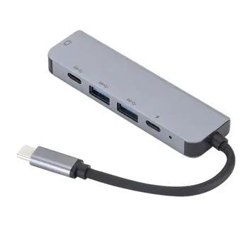 

Portable Type-C To HDMI Converter 5 In 1 Multi-function Converter 4K HD HUB USB Extender Fastest Delivery