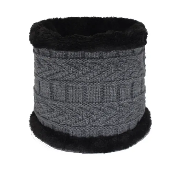 Skullies Beanies, женская зимняя шапка, мужские зимние шапки для мужчин, шапка s, шапочка с шарфом, толстая меховая Мужская зимняя шапка, женская вязаная шапка - Цвет: gray scarf