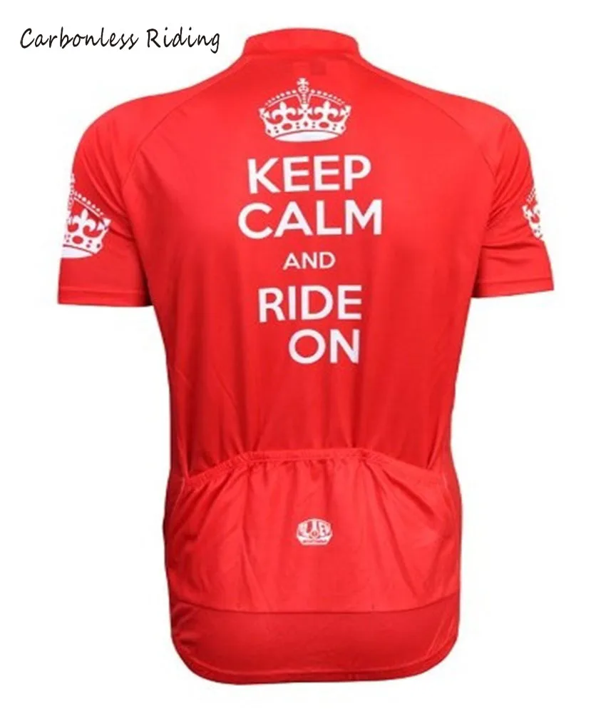Keep Calm and Ride On Мужская велосипедная майка с коротким рукавом, велосипедная одежда, быстросохнущая летняя велосипедная рубашка, Ropa Ciclismo MTB Jersey
