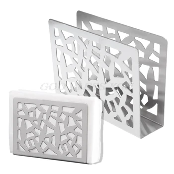 

Hollow-Out Stainless Steel Napkin Rack Box Serviette Holder Organizer Tissue Dispenser Storage Case Table Decoration Home Party