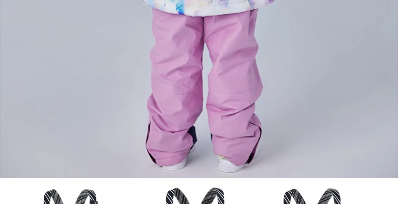 Лыжный костюм Детская водонепроницаемая ветрозащитная одежда детская Лыжная куртка и штаны для девочек-30 градусов зимняя теплая куртка для сноуборда