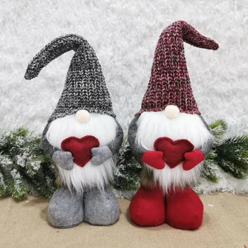 

Santa Doll Telescopic Knitted Old Man Faceless Doll Ornaments Window Christmas Table Decoration Christmas Decoration