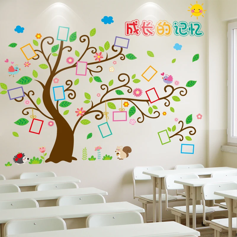 [Shijuekongjian] семейные наклейки на стену на дерево DIY фоторамка наклейки на стены для детской комнаты детская спальня детская декорация для дома