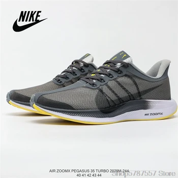 

Nike-zapatillas de Running Zoom Pegasus 35 Turbo Pegasus, calzado Original para hombre, talla 40-45, gris-black hook