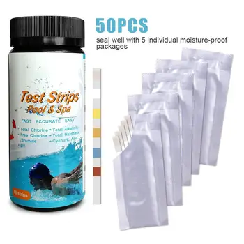 

6 in 1 water quality tester, test paper pool test paper spa test paper vortex for PH, total alkalinity, total chlorine, total ha