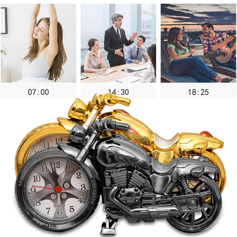 ABS Будильник-Мотоцикл Часы мотоцикл Horologium декоратор ремесла мини офисные подарки студенческие творческие игрушки