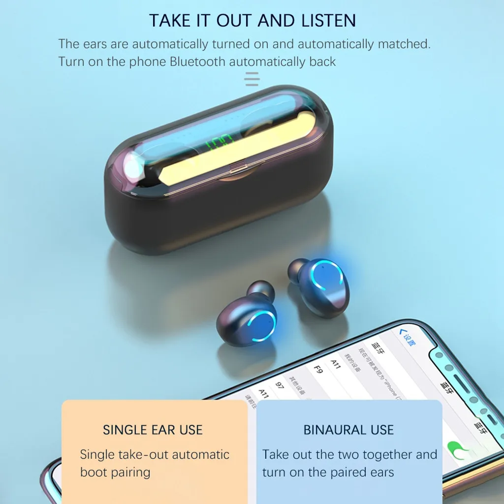 # H40 Новинка 5 0 Bluetooth наушники стерео беспроводные мини гарнитура с зарядным
