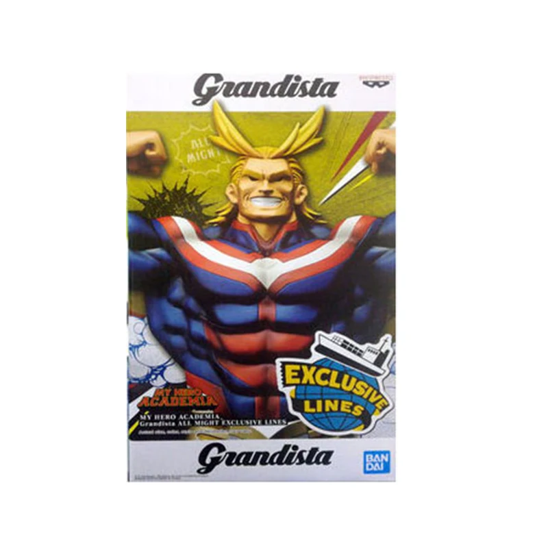 Bandai My Hero Academia Anime Figure Banpresto Grandista All Might Genuine Model Figurine Action Toy Figure Toys for Boys