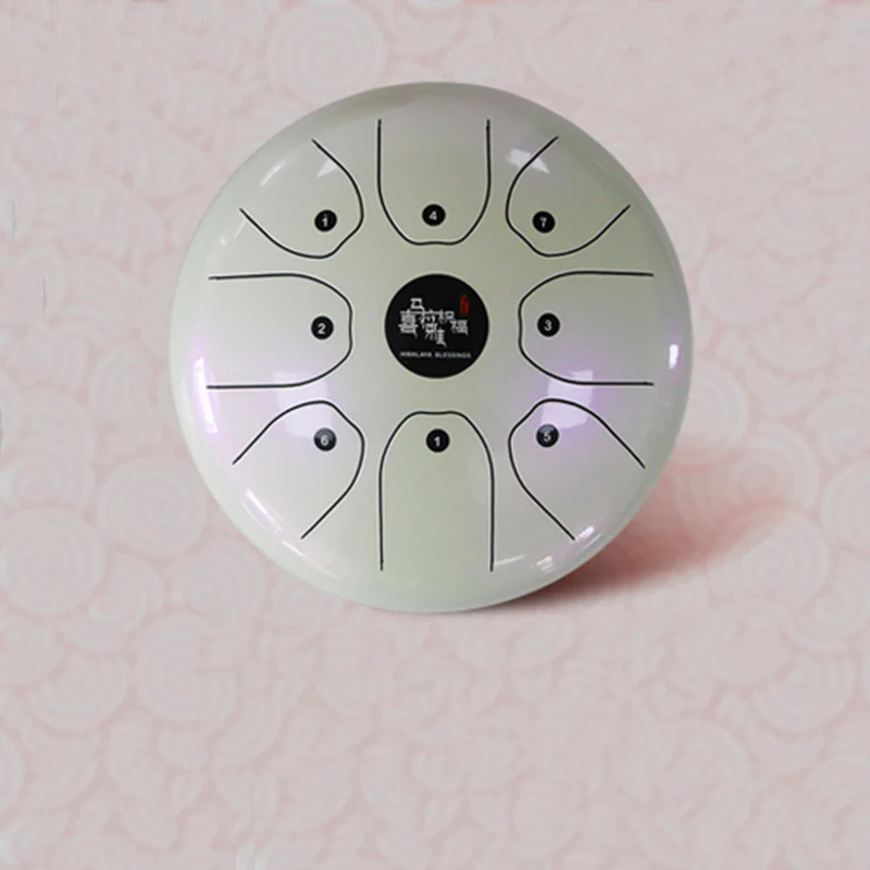 10 inch steel tongue drum 8 notes with case and rubber mallets Hank drum for Pregnant women children Music instrument Empty Drum