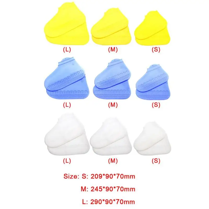 Silicone Waterproof Shoes Covers Outdoor Cycling Travel Anti-slip Rainproof Wear-Resistant Overshoes