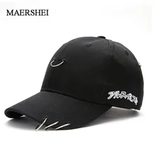 MAERSHEI Для женщин Бейсбол Кепки Snapback моды Повседневное кости металлик железный обруч Кепки звезды сезон: весна–лето хип-хоп шляпа