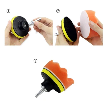 

One Set Flat Sponges Use For Car Polishing Soft Can Be Washed Re-Use Waxing Sponge Polishing Wheel