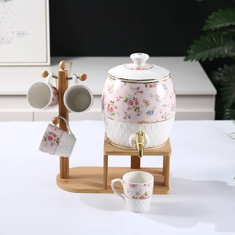 

Nordic Large Capacity Cold Water Pot Household Juice Cool White Pot Cup Ceramic Water Set Set Cute Gift cute water bottle