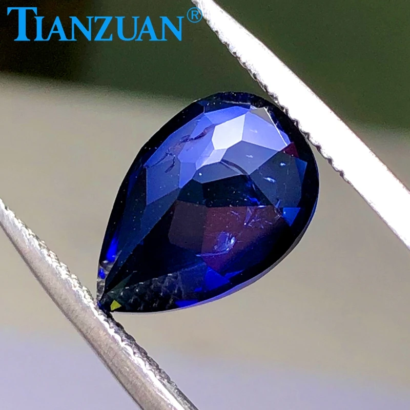 Cornflower Blue Star Sapphire Ring 925 Sterling Silver / Lab-Created