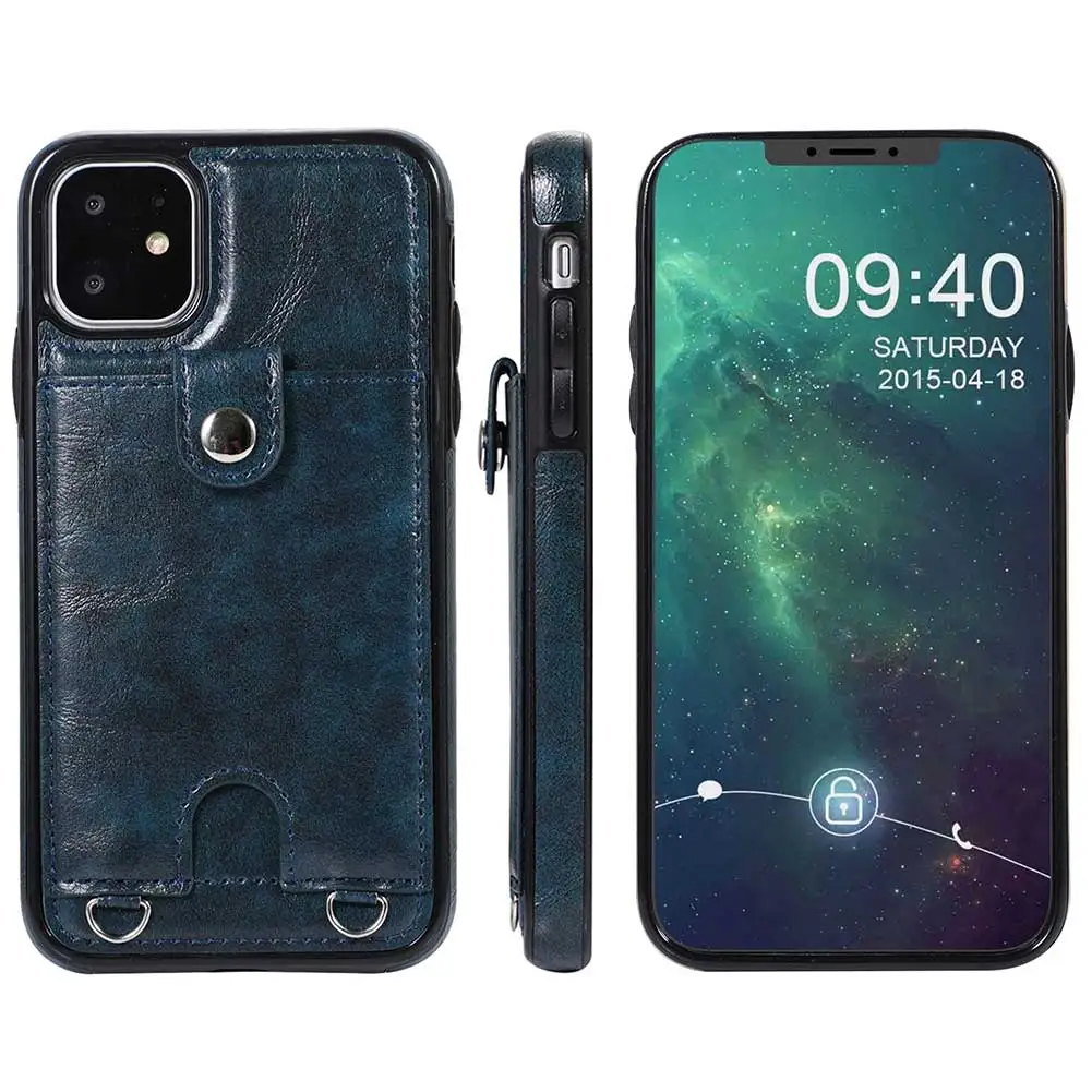 Ретро Кожаный чехол для iPhone 11 Pro Max 6,1 5,8 6,5 дюймов противоударный чехол для iPhone 11 Pro Max чехол для телефона с веревкой Горячий