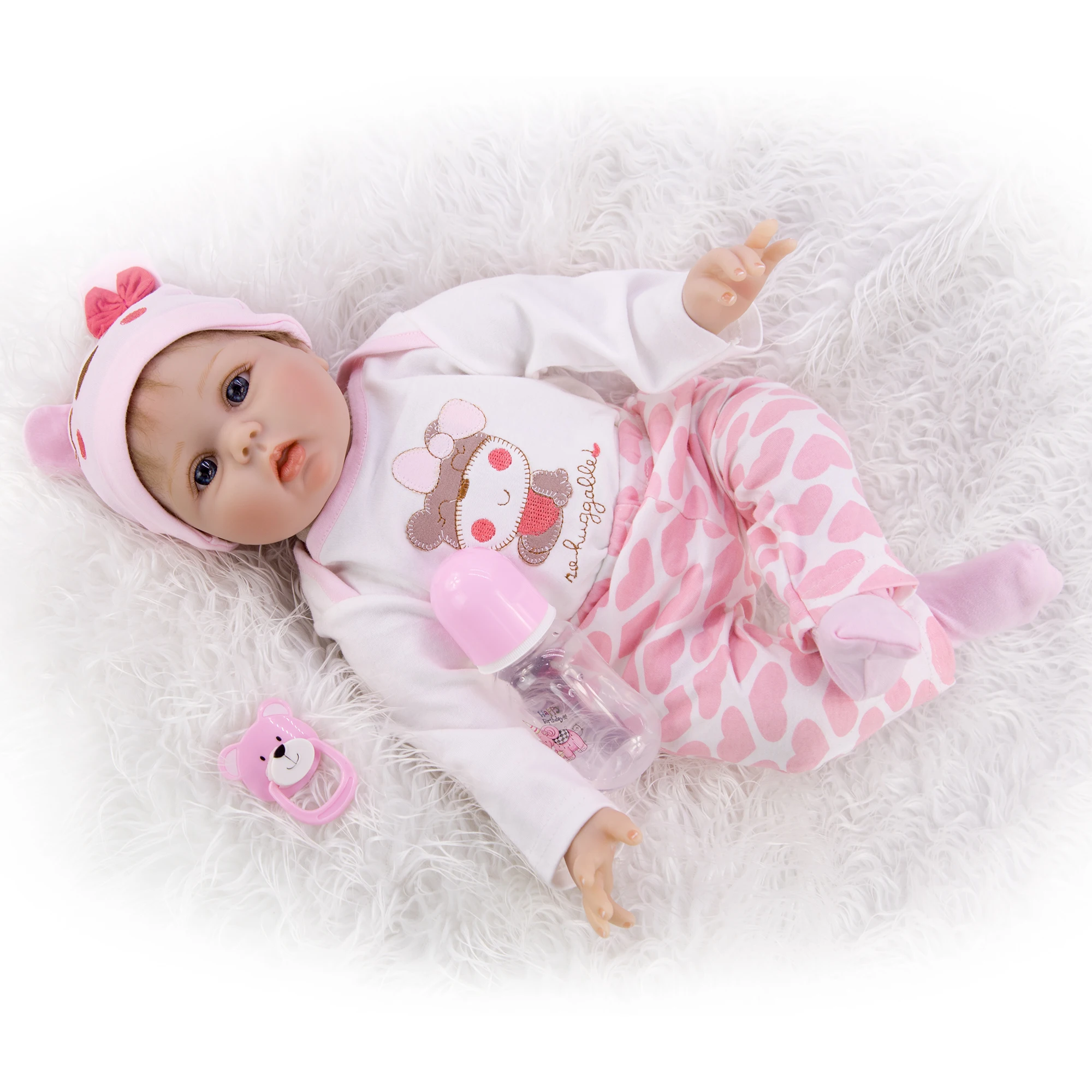 KEIUMI реалистичные 22 ''Reborn Младенцы 55 см мягкие силиконовые Reborn Baby виниловые мягкие куклы для девочек на день рождения Рождественский подарок