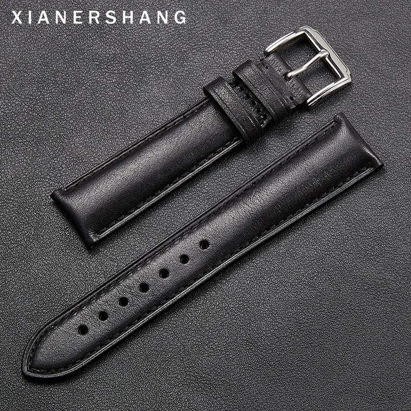 Ремешок XIANERSHANG из натуральной кожи для наручных часов водонепроницаемый браслет