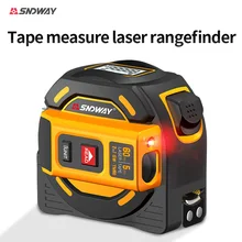 SNDWAY-telémetro láser retráctil digital, herramienta de medición con Regla, 40M, 60M, 5m, TM40