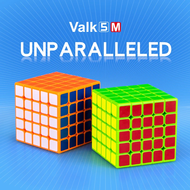 Mofangge Qiyi Valk5 M 5x5x5 Магнитный магический куб без наклеек cubo magico Valk5M magentic speed puzzle игрушки для детей