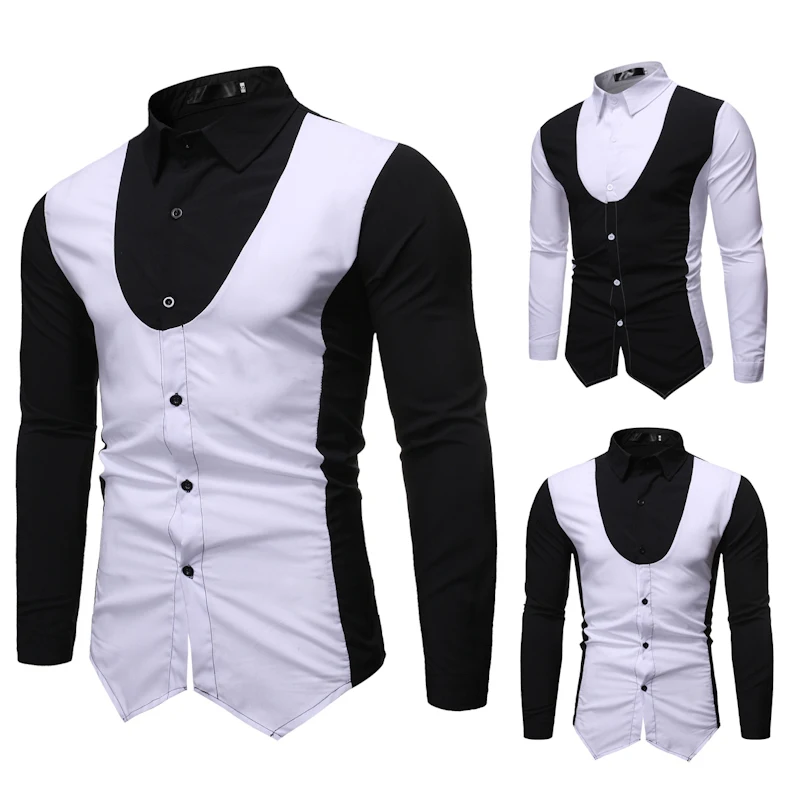 Г. hommes mode decontract, chemes, longues imprimé chemise Slim Fit, Мужская одежда, robe chemise marque hommes TX05