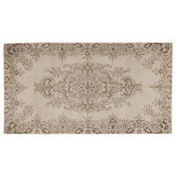 

Handmade Beige Vintage English English Area Rug 112x208 Cm-3'8''X6'10''