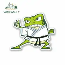 EARLFAMILY 13cm x 13cm for Martial Arts Frog Bumper Trunk Truck Graphics Vinyl JDM RV VAN DIY Fine Decal Car Accessories Decal