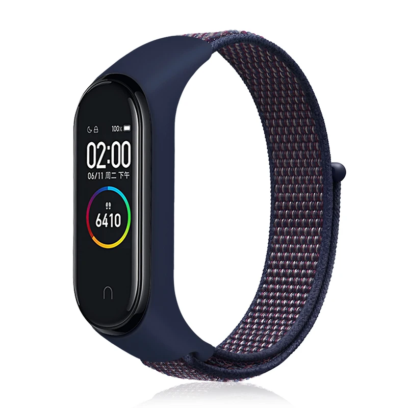 Indigo Нейлоновый ремешок-петля с рамкой для mi Band 4, браслет, спортивный ремешок для часов, браслет для мужчин, t для Xiaomi mi Band 3 Correa, для женщин и мужчин - Цвет ремешка: Indigo