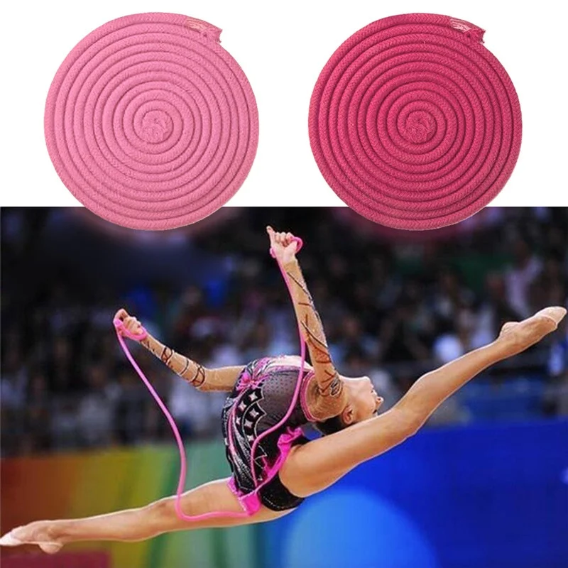 Gymnastics Jumping Rope Gym Rainbow Color Rhythmic Gymnastics Rope Solid Competition Arts Training Rope Gymnastics Professional