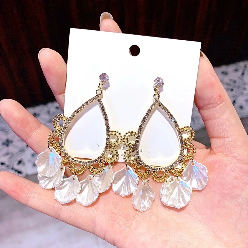 

Vintage Earrings 2019 Geometric Shell Earrings For Women Girls BOHO Resin Drop Earrings Brincos Fashion Tortoise Jewelry
