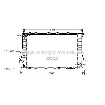 

Radiator cooling Audi 100 C4 Ava art. aia2081