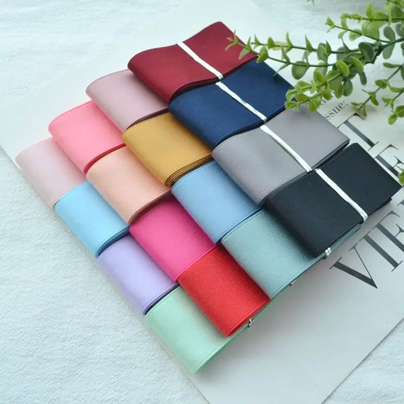 

15 different colors mixed! width 38mm double face satin polyester ribbons wholesale Christmas Ribbons 10 Meters