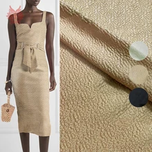 Белый Хаки Синий рельефный пузырь жаккардовая ткань для платья 3D жаккардовая ткань tissu telas tecidos stoffen SP4192