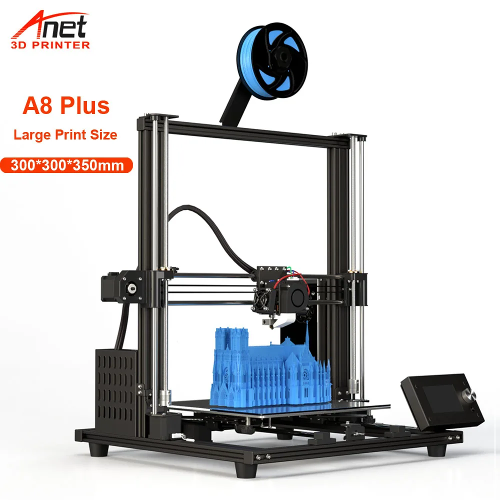 Beste Anet A8 Plus E16 E12 E10 Grote Size Desktop FDM DIY 3D Printer Kit Prusa i3 Impresora 3D Imprimante 3D eenvoudige Montage