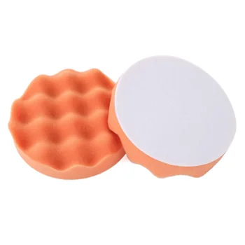 

4pcs 5inch Wave Sponge Buff Buffing Pad Polishing For Auto Car Polisher Cleaning Premium Material