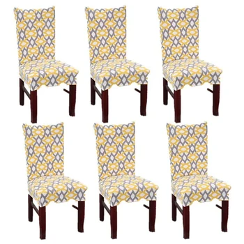 

Modern Stretch Dining Chair Cover, Removable and Washable Chair Cover for High Chair, 6-Pack Chair Cover
