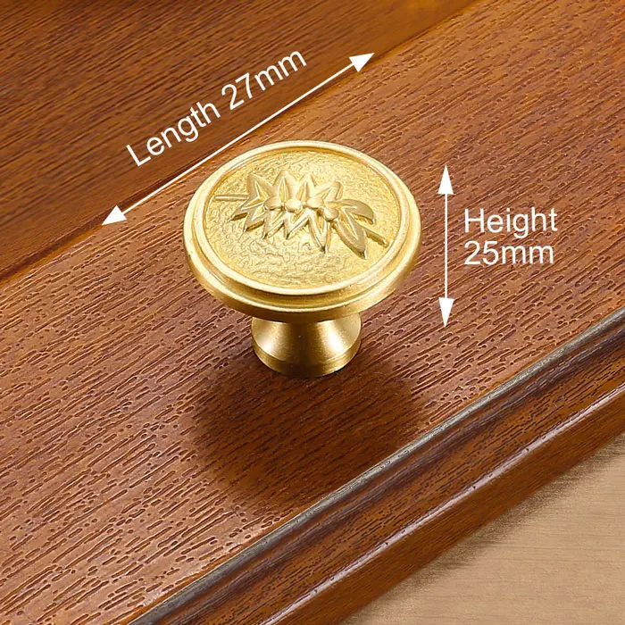 Handle-T1017 KAK ручки для кухонного шкафа из чистой меди, дверные ручки для выдвижных ящиков, Европейское винтажное Латунное Золотое оборудование для обработки мебели - Цвет: Handle-T1017