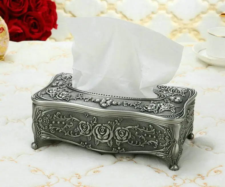 Deko Im Trend Serviettenst/änder Tisch Servietten Halter Mit Beschwerungsstange Serviettenspender F/ür Home Office Car Quadrat Tissue Box Serviettenhalter Metall